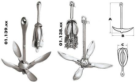 Ankkuri Grapnel 0,7 kg - Veneen ankkurit - M01-139-00 - 1