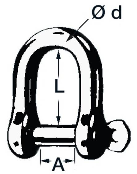 Galvanisoitu sakkeli 10 mm - Veneen sakkelit - M08-320-10 - 3
