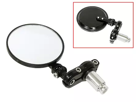 Hyper Bar End Peili Musta - Moottoripyörän peilit - 30-3310 - 1