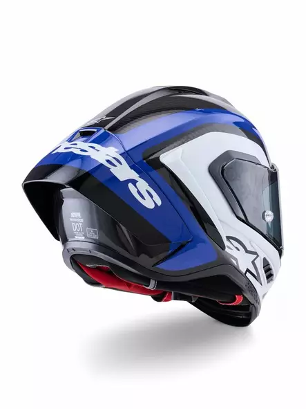 Moottoripyöräkypärä Alpinestars Supertech S-R10 Arius, musta/valkoinen/sininen - Umpikypärät - D527480 - 2