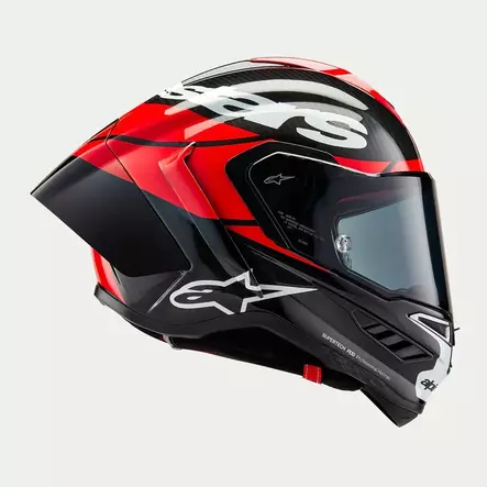 MP-Kypärä Alpinestars Supertech R10 Element, musta/carb/punainen/valkoinen - Umpikypärät - D489530 - 2