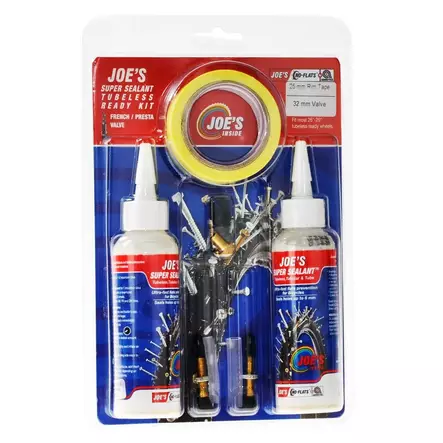 Tubeless ready tiivistyssarja joe´s super, presta, 25mm vanteille - Polkupyörän renkaan tiivistysaineet - 180280 - 2