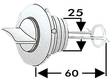 Tyhjennystulppa nylon 25mm - Veneen läpivienti - M18-346-10 - 1