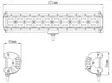 Kinwons Led Kaukovalopaneeli 10-30V 240W Flood - Valaisimet ja työvalot - 109-85240 - 2