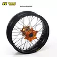 Haan vanne SX&SXF 15- /EXC MODELS 16- 17-3,50 BLACK RIM/ORANGE HUB - Crossipyörän vannesarjat - 540-13560-6310 - 1