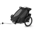 Lastenkuljetusperäkärry THULE Chariot Sport 2 single, musta - Polkupyörän lastenistuimet ja kärryt - 10201030 - 1