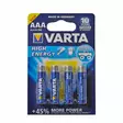 Paristo varta lr03 aaa 1,5v, 4kpl/pkt - Polkupyörän valaisimet ja osat - 62720 - 2