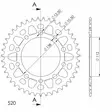 Supersprox Alu Rear sprocket HO/YA Black 42 - Moottoripyörän takarattaat - 27-3-1303-42-0 - 0