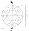 Supersprox Alu Rear sprocket SU/YA Black 46 - Moottoripyörän takarattaat - 27-3-486-46-0 - 2