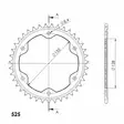 Supersprox Rear Sprocket Steel RFE-613:40 - Moottoripyörän takarattaat - 27-2-613-40 - 1