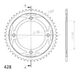 Supersprox Rear Sprocket Steel RFE-898:50 - Moottoripyörän takarattaat - 27-2-898-50 - 1
