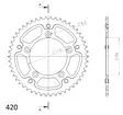 Supersprox Stealth Takaratas Musta - Moottoripyörän takarattaat - 272-4-RST-48-0 - 0