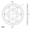 Supersprox Stealth Takaratas Musta - Moottoripyörän takarattaat - 272-816-RST-45-0 - 2