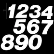 TMV MX Numerot 150mm White '0' (3pcs) - Crossipyörän numerokilvet - 391-020320 - 1