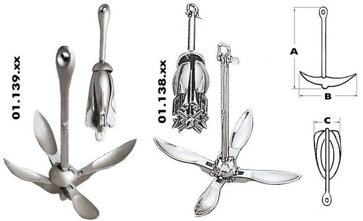 Ankkuri Grapnel 0,7 kg - Veneen ankkurit - M01-139-00 - 1