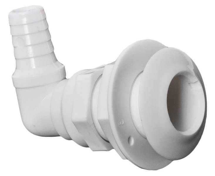 Läpivienti 90° muovi1x25mm - Veneen läpivienti - M17-395-00 - 1