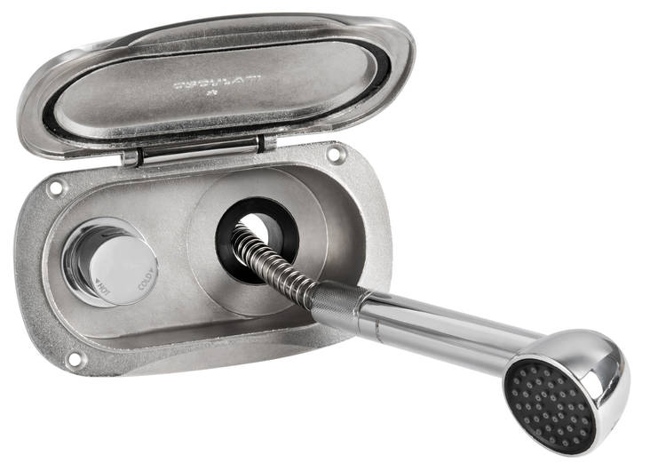 Osculati Elissa deck shower w/Keji mixer SS hose 2.5m - Veneen suihkut ja sekoittimet - M15-324-30 - 1