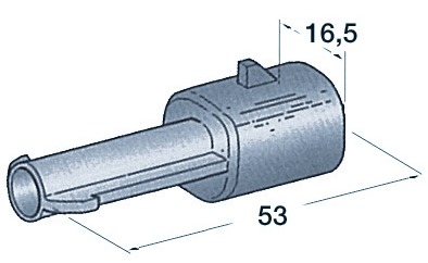 Vesitiivis sähköliitin 1johto uros - Veneen sähköliittimet - M14-235-20 - 1