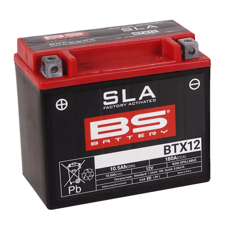 BS Battery BTX12 (FA) SLA -akku, suljettu ja aktivoitu - BS akut - 140-300680 - 1