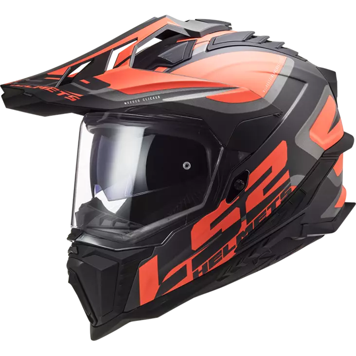 Adventure kypärä LS2 MX701 Explorer Alter, mattamusta/oranssi - Umpikypärät - 636-2226-0 - 2