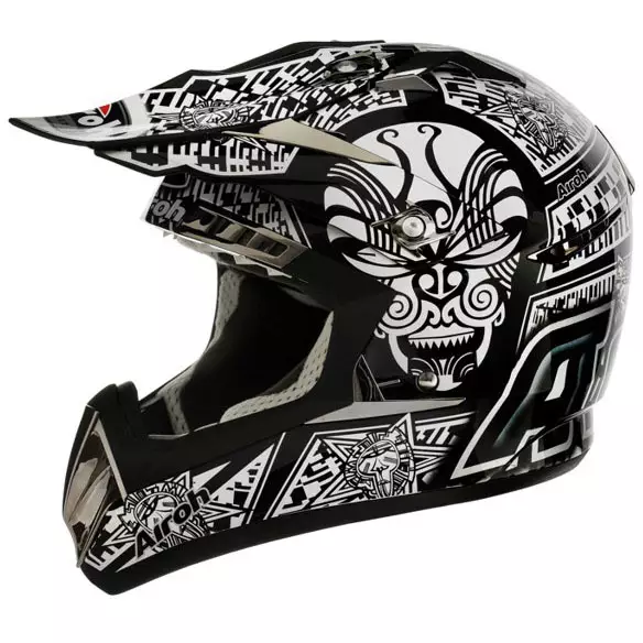 Airoh kypärä, CR900 Maori kiiltävä musta - Crossikypärät - 57-1315-0 - 2