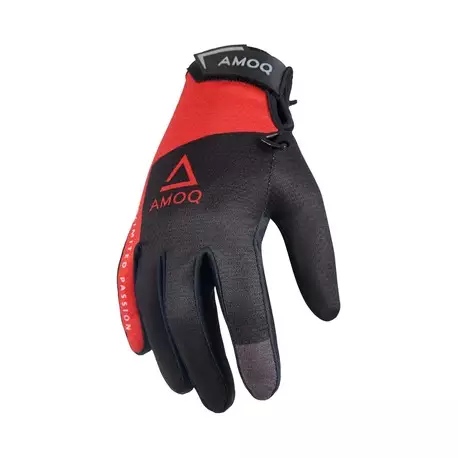 Ajohanskat AMOQ Ascent, musta/ punainen - Crossihanskat - 645-23260106-0 - 2