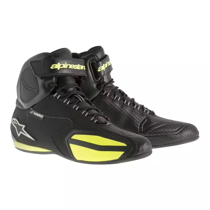 Ajokengät Alpinestars Faster WP, musta/keltainen - Ajokengät - 69-2540215-155-390 - 1