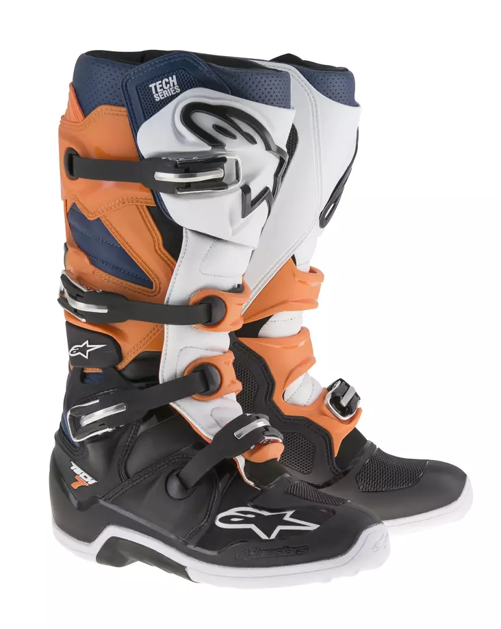 Alpinestars crossisappaat Tech 7, musta/valkoinen - Crossikengät - D200700 - 1