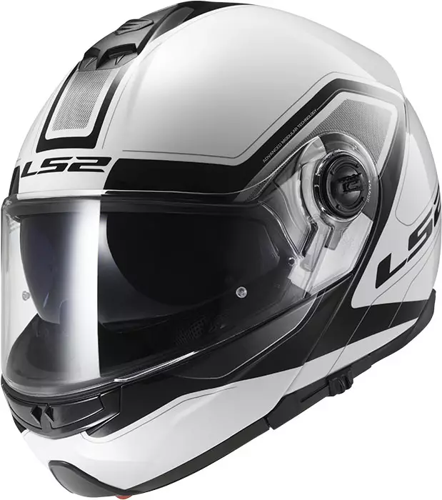 Avattava MP-kypärä LS2 FF325 Strobe Civik, valkoinen/musta - Avattavat- ja avokypärät - 636-1925-0 - 1