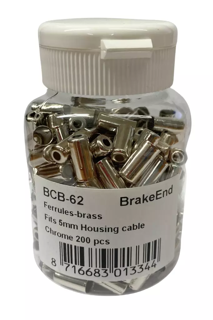 BBB Jarruvaijerinkuoren holkki 5mm, hopea, 200 Kpl - Polkupyörän vaijerien muut osat - BBB0283409059720 - 2