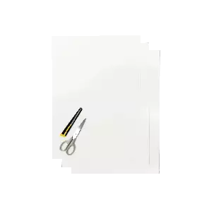 Blackbird Numerokilven tarra-arkki valkoinen 47x33cm (3kpl) - Crossipyörän kilpanumerot - 381-505110 - 1