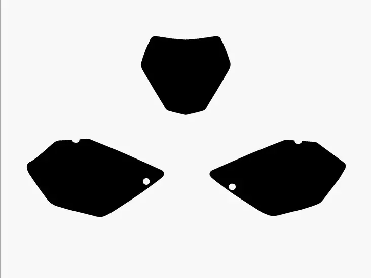 Blackbird numeropohjat musta YZ125/250 06-14 - Crossipyörän numerokilvet - 381-321620 - 1