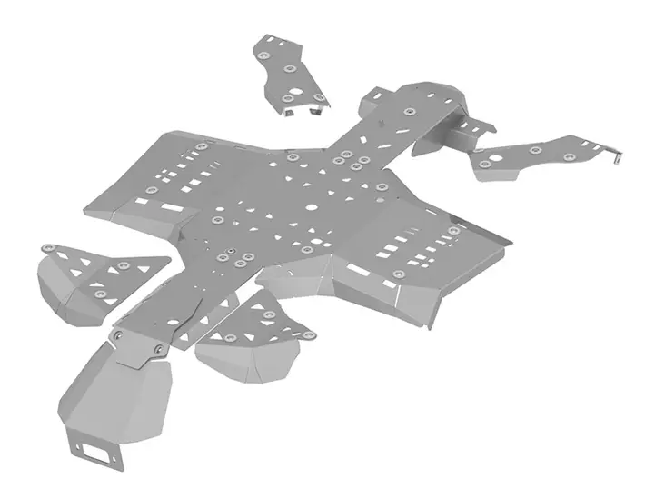 CanAm G2 Outlander 650/850/1000: ( 2019 +) Pohjapanssarisarja, alumiini - Mönkijän alumiiniset pohjapanssarit - 0223100 - 1