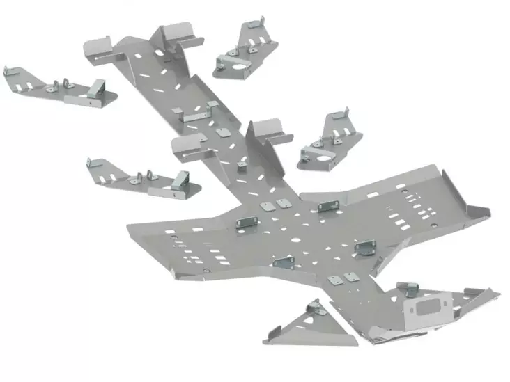 CanAm G2 Outlander 6x6: (2017-2018) Pohjapanssarisarja, alumiini - Mönkijän alumiiniset pohjapanssarit - 0221100 - 1