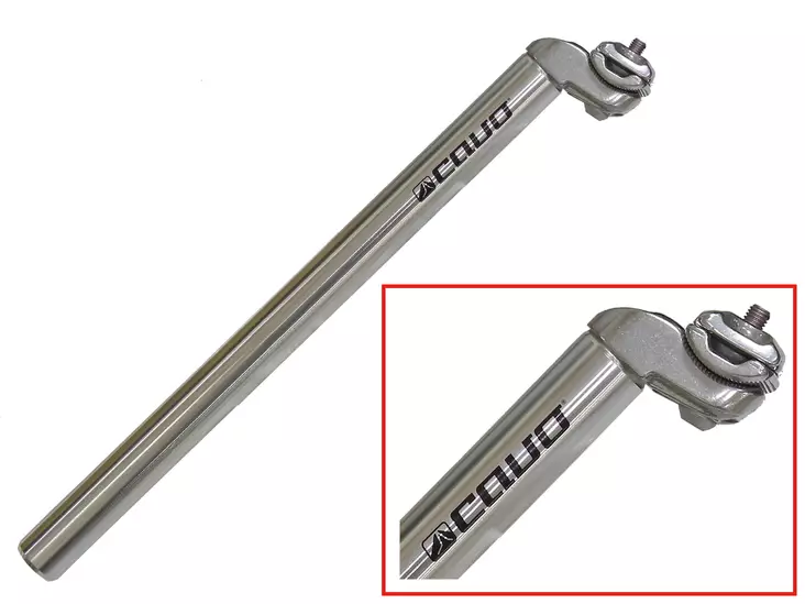 CAVO satulakiinnike, alumiinikiinnike / hopea, 25.0x400mm - Polkupyörän istuinkannattimet - 42-6250 - 1