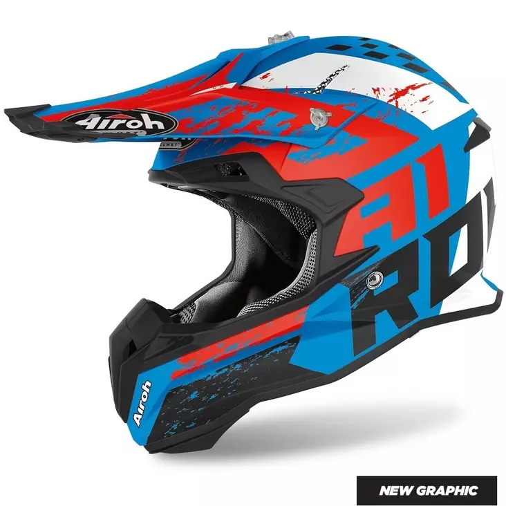 Crossikypärä Airoh Terminator Open Vision Hanger, matta azure - Crossikypärät - 57-2049-0 - 1
