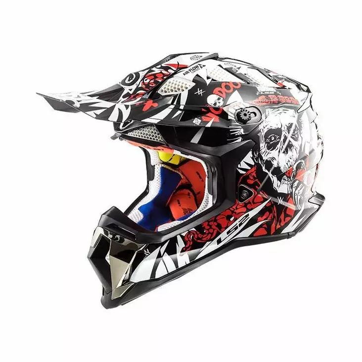 Crossikypärä LS2 MX470 Subverter Voodoo, musta/valkoinen/punainen - Crossikypärät - 636-8051-0 - 2