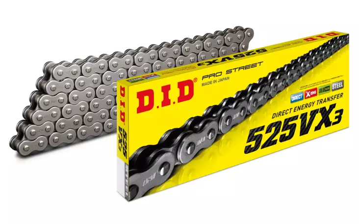 D.I.D 525VX3 Ketju+Niittil. (ZJ) - Moottoripyörän ketjut - 283-525042-110 - 1