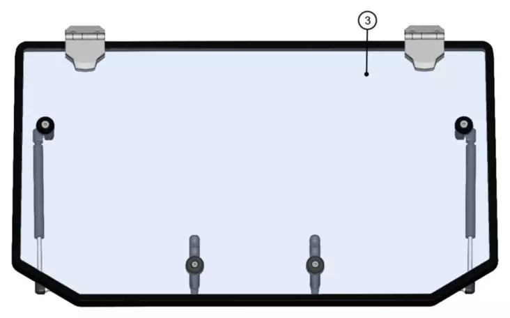 DFK Etulasi kokoonpano Can-Am Maverick Trail - Mönkijän tuulisuojat - 723-52S05U01-10M00 - 4