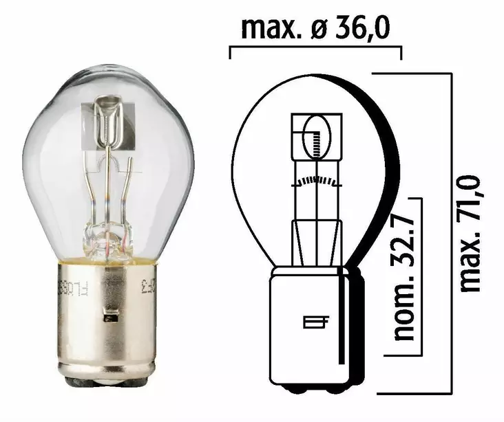 Flösser 12V 45/40W BA20d - Polttimot - 12-24540 - 1