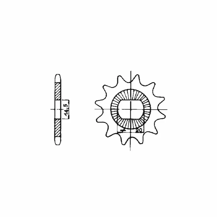 Forte Eturatas, 10 hammasta (415), Solifer SM / Tomos - Mopon eturattaat - 27-70360 - 1