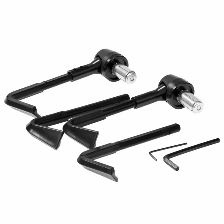 Forte Vipusuojapari, Musta, (ohjastangon sisä Ø 12,5 & 16mm) - Mopon vipusarjat - 307-73590 - 1
