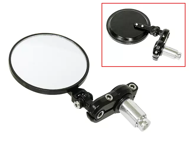 Hyper Bar End Peili Musta - Moottoripyörän peilit - 30-3310 - 1