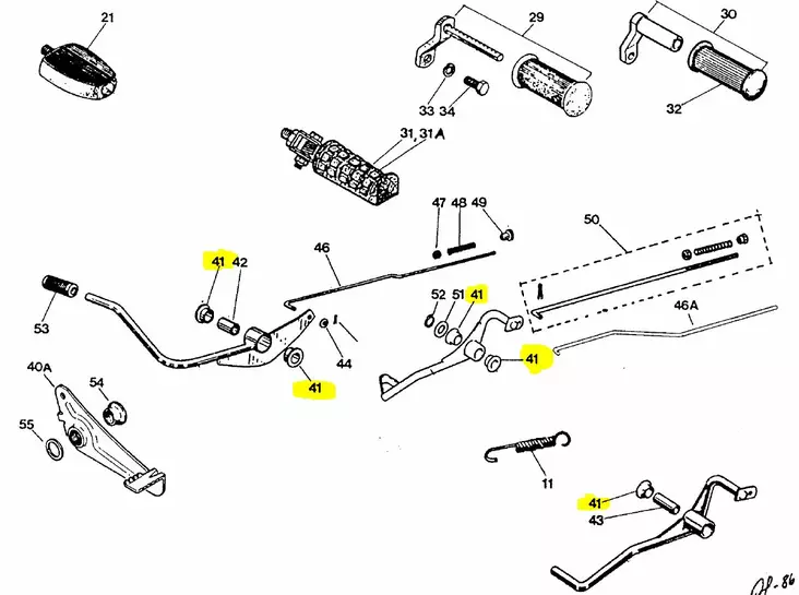 Jarrupolkimen Pusla, Nylon, Tunturi - Mopon polkimet - 307-52110360 - 1
