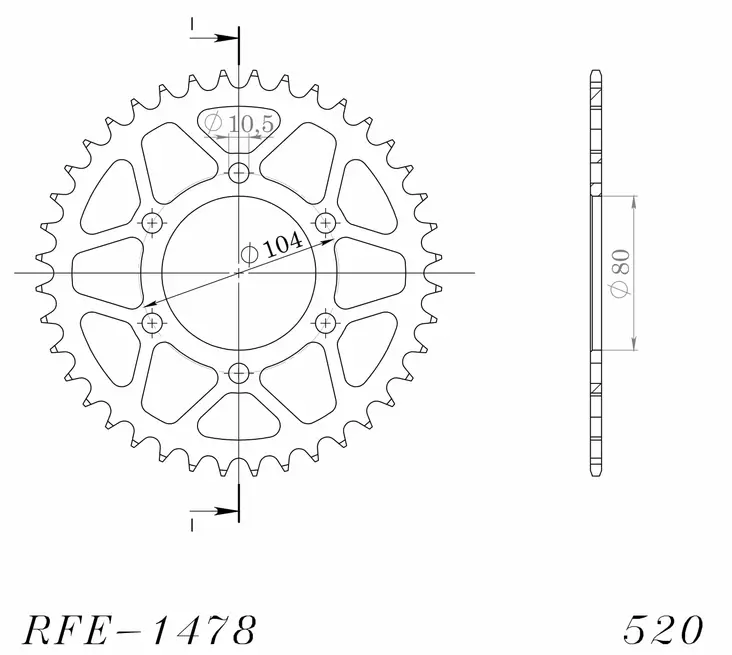 JT takaratas 1478.40 - Moottoripyörän takarattaat - 27-2-1478-40 - 1