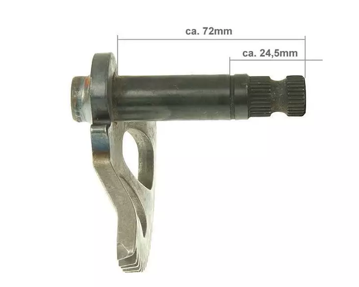 Käynnistyspolkimen aksila, 72mm, Keeway-skootteri - Mopon polkimet - 307-0550 - 1