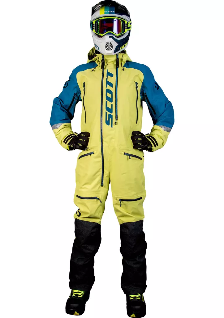 Kelkkahaalari Scott Monosuit DS Shell Dryo, limen keltainen/sininen - Kelkkahaalarit - 623-2007-0 - 1