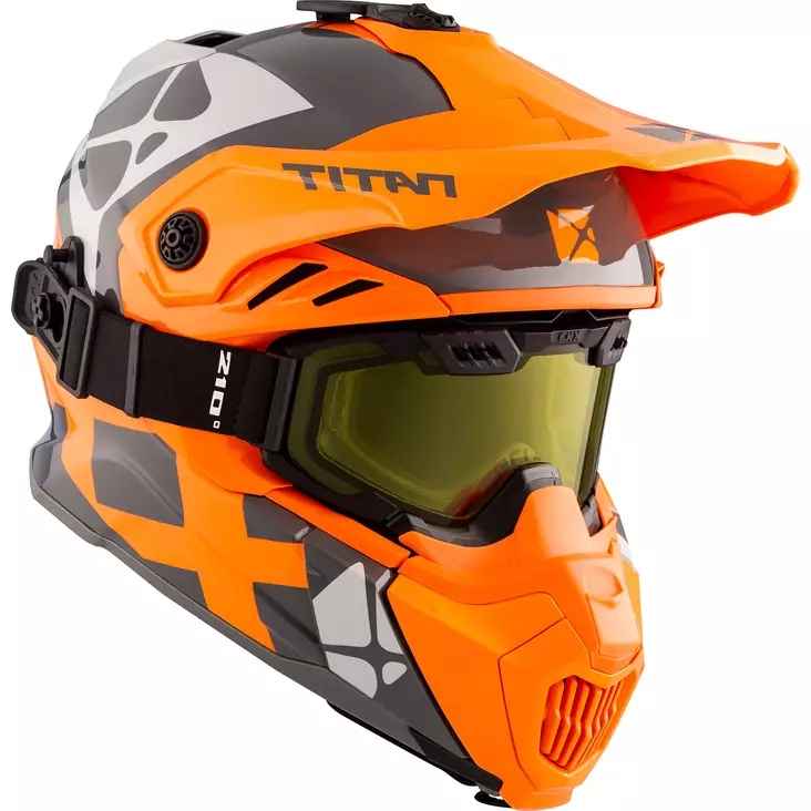 Kelkkakypärä CKX Titan Airflow Steep, sisältää lasit, oranssi/harmaa - Kelkkakypärät - 58-2007-0 - 1
