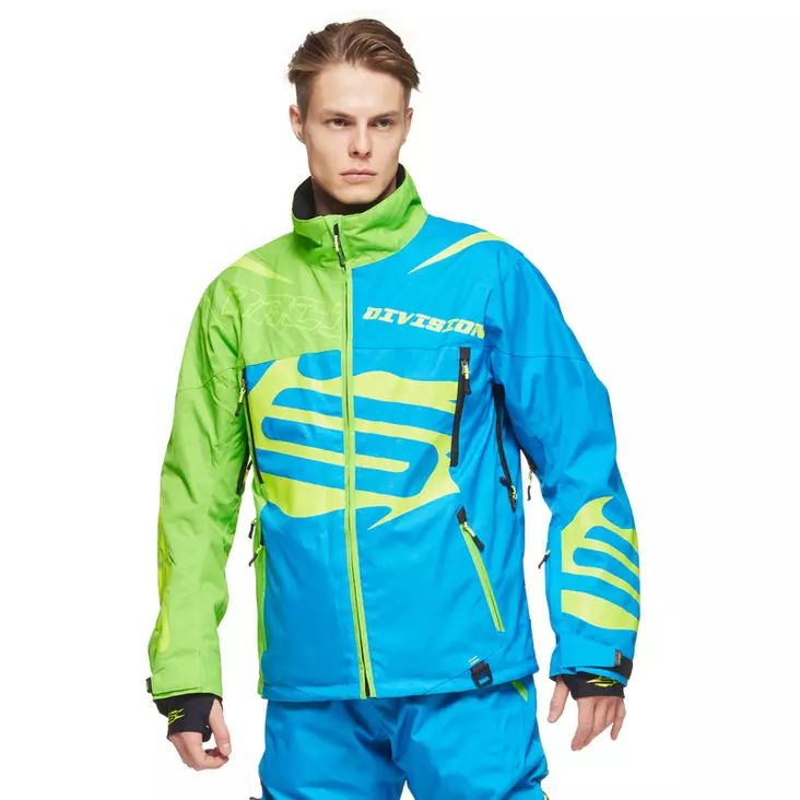 Kelkkatakki Sweep Racing Division, sininen/vihreä/keltainen - Kelkkatakit - 532-9023-0 - 1