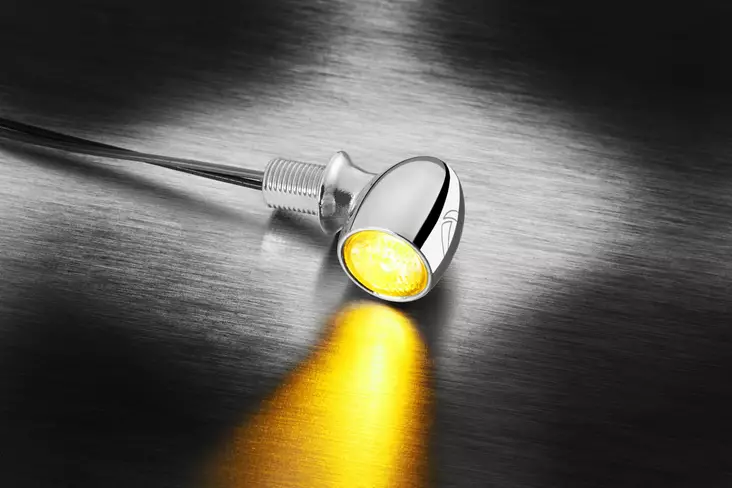 Kellermann Atto® chrome with clear glass - Moottoripyörän vilkut - 152-152100 - 1